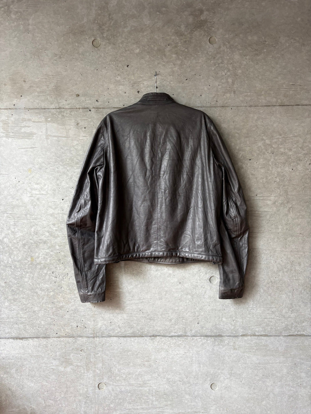 Carpe Diem Dark Grey Light Leather Jacket