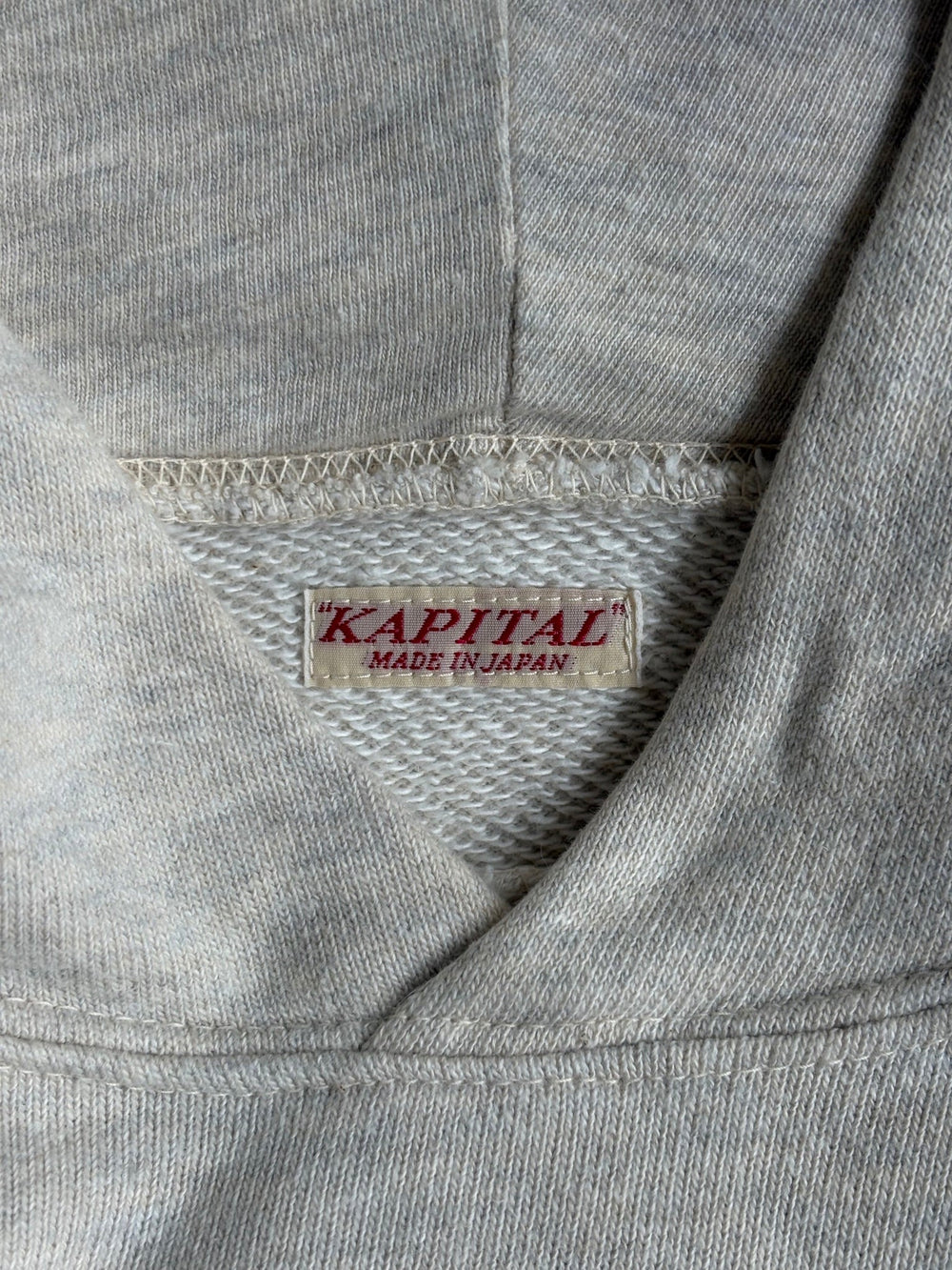 Kapital Grey Cropped Oversized Hoodie
