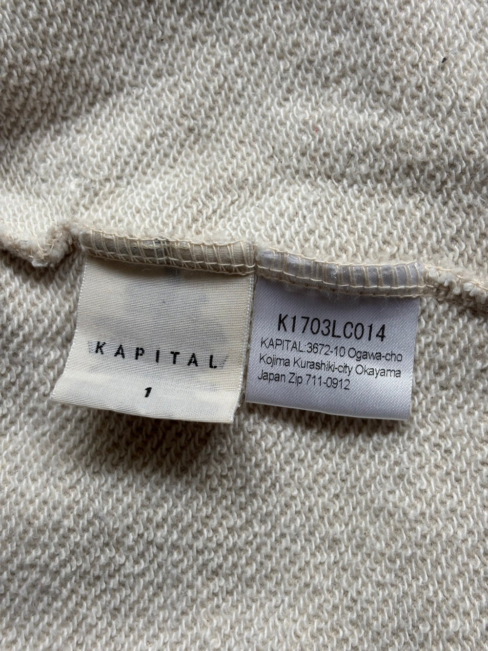 Kapital Grey Cropped Oversized Hoodie