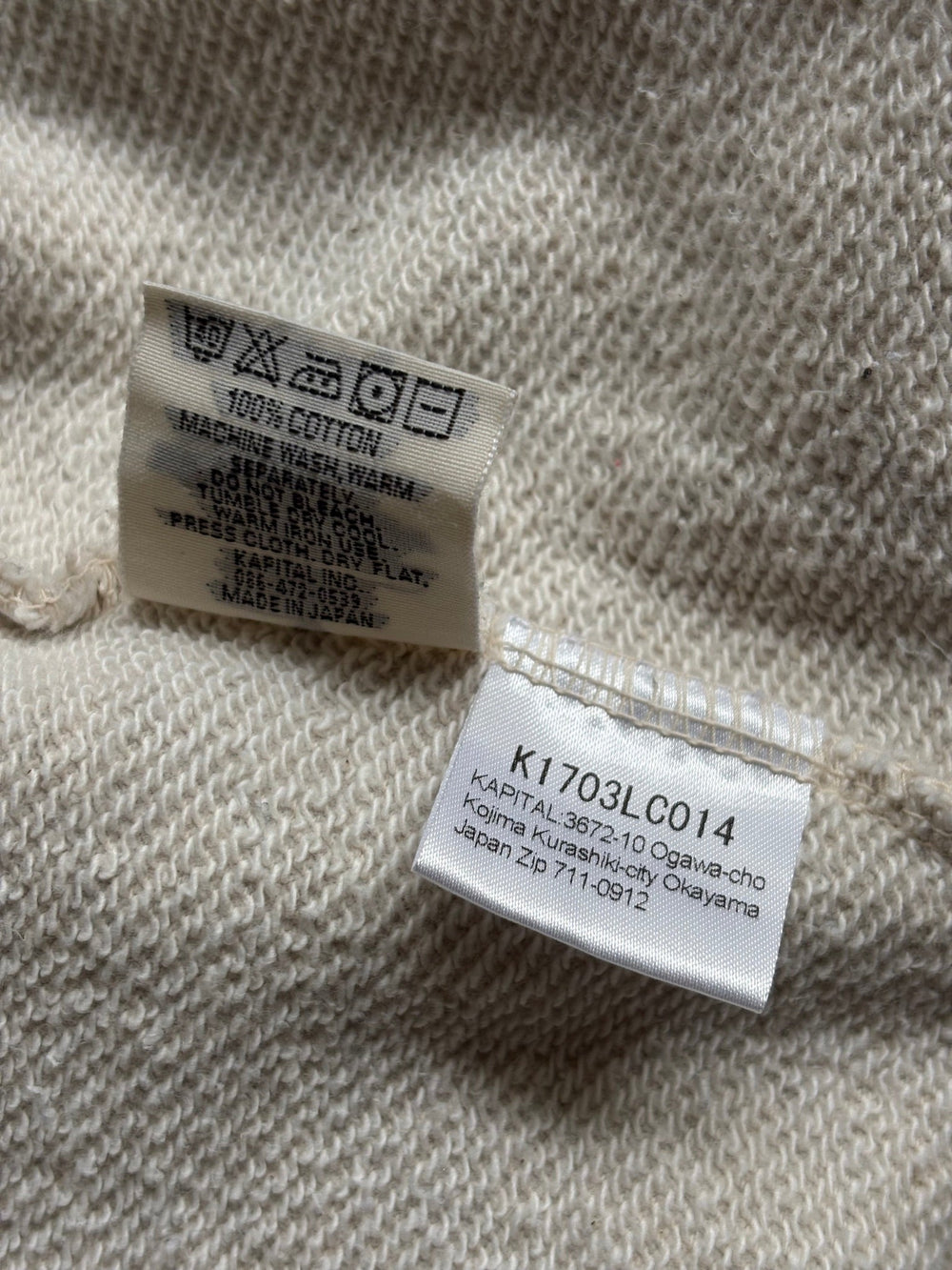Kapital Grey Cropped Oversized Hoodie