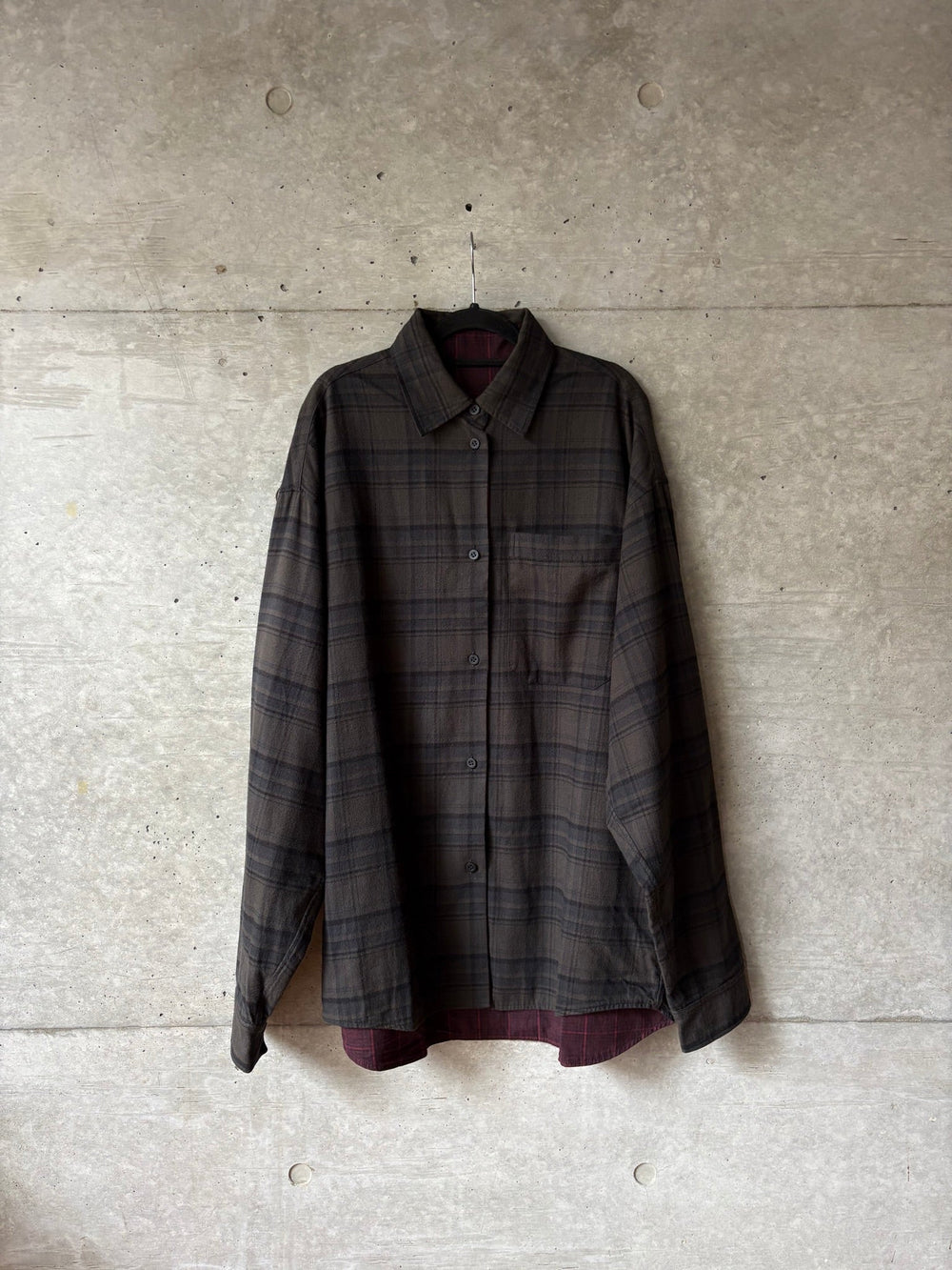 Balenciaga Reversible Flannel Overshirt