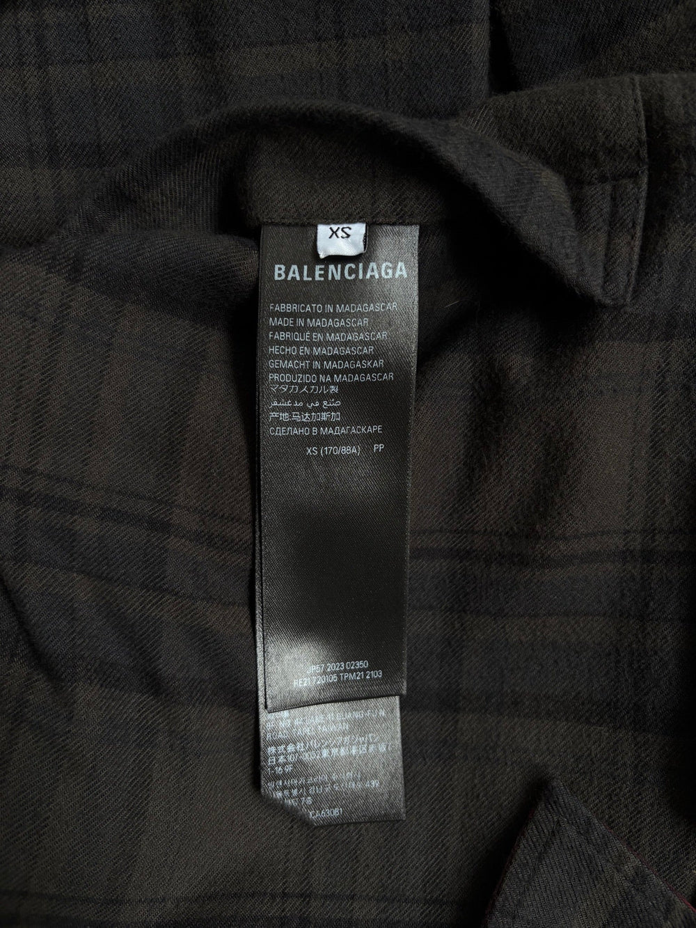 Balenciaga Reversible Flannel Overshirt
