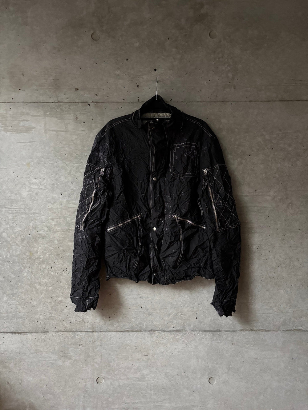 Kanghyuk Wrinkled Airbag Aviator Jacket