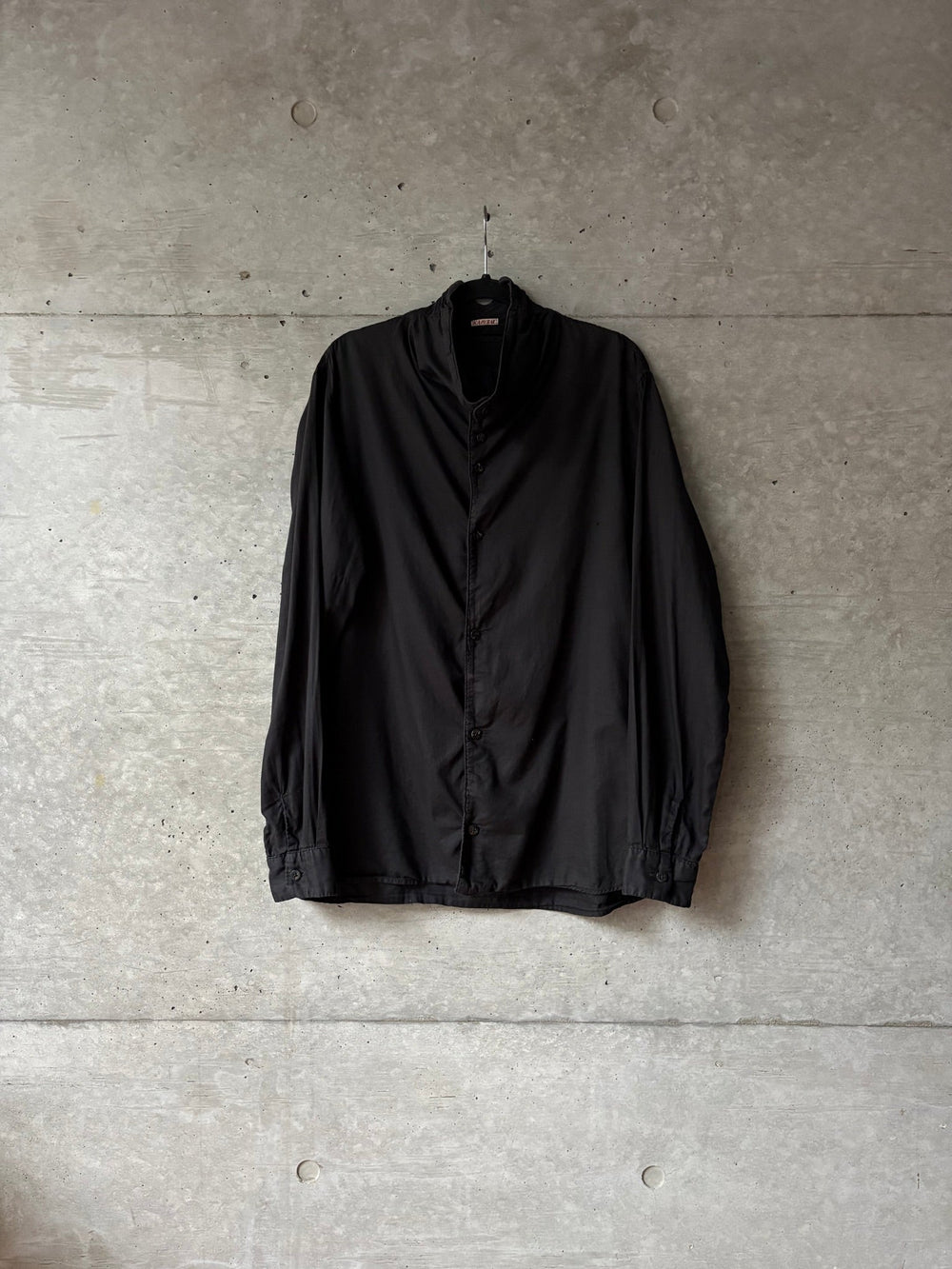 Kapital Black High Collar L/S Shirt