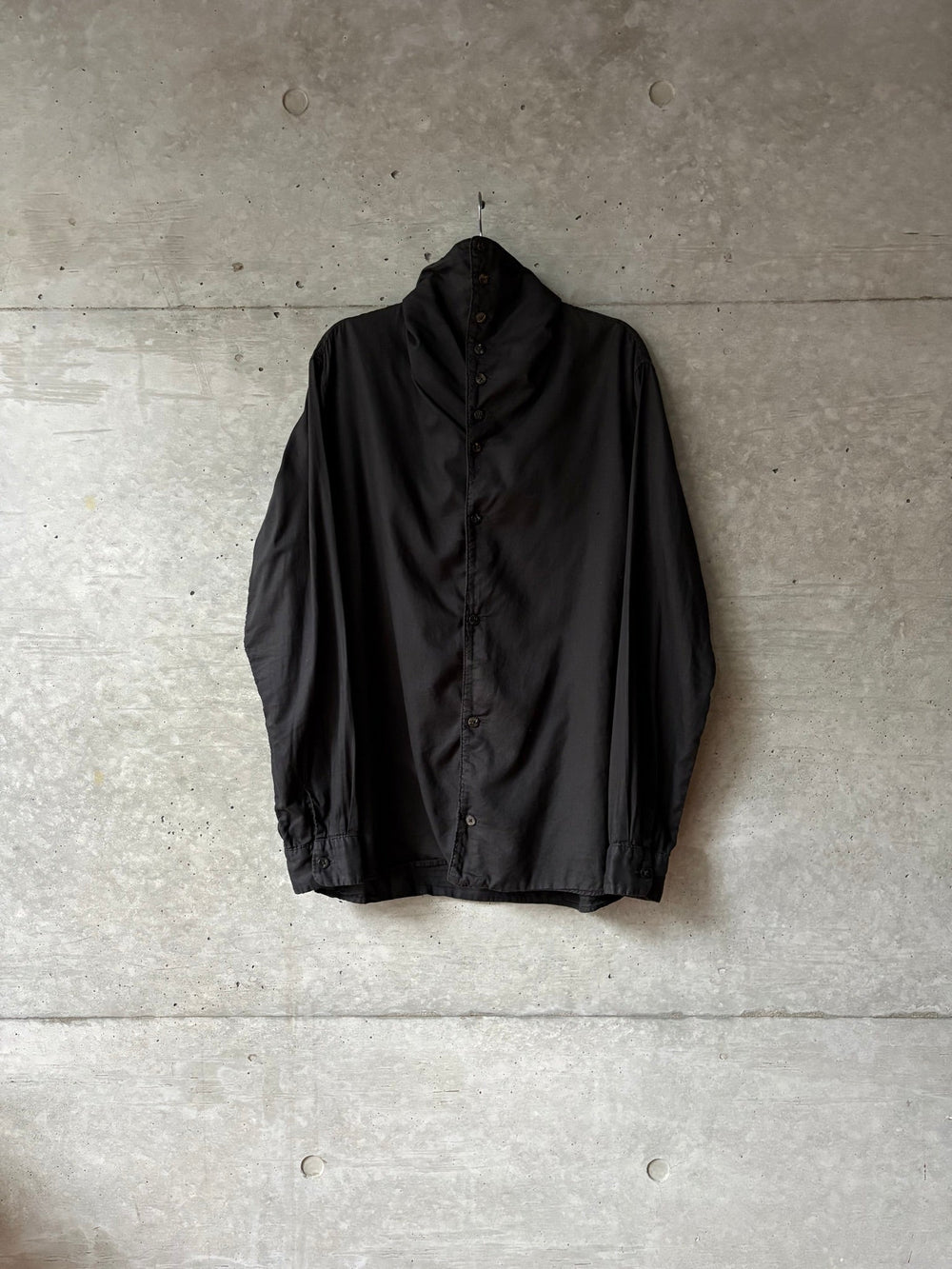 Kapital Black High Collar L/S Shirt